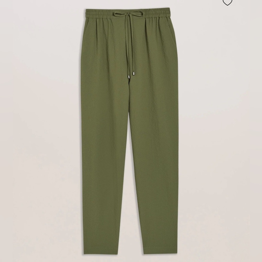 Ted Baker London MORASCO Slim Seersucker Green Ankle Jogger Trouser Sz 2  NWT!